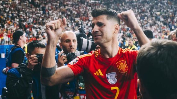 Morata llora tras ganar la Eurocopa.