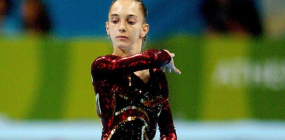 Patricia Moreno durante el ejercicio que le llevó al bronce olímpico.