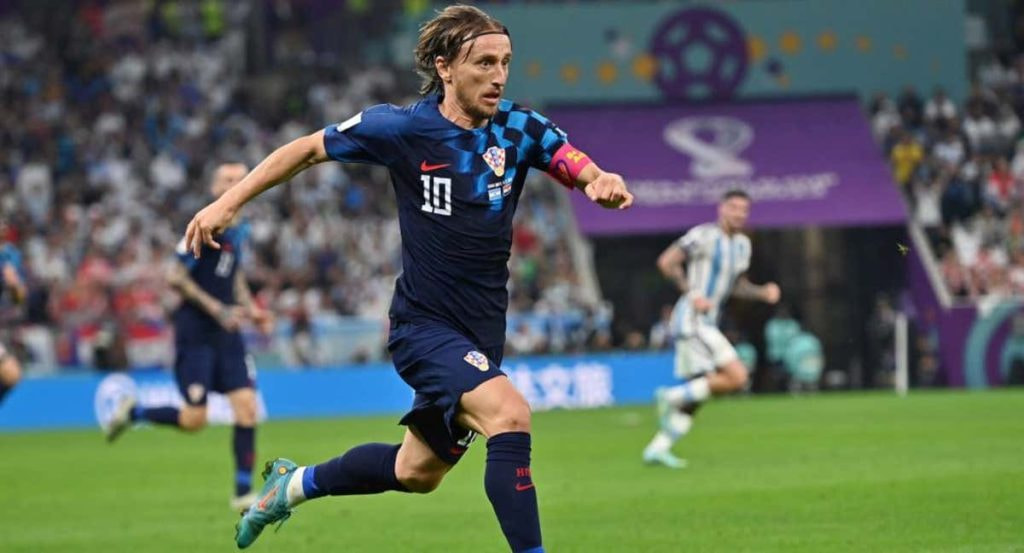 Luka Modric, durante un partido de la selección croata.