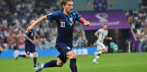 Luka Modric, durante un partido de la selección croata.