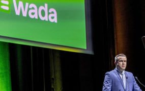 El presidente de la Agencia Mundial Antidopaje, Witold Banka, en una reunión en Lausanne (Suiza), en marzo de 2024. March 12, 2024.