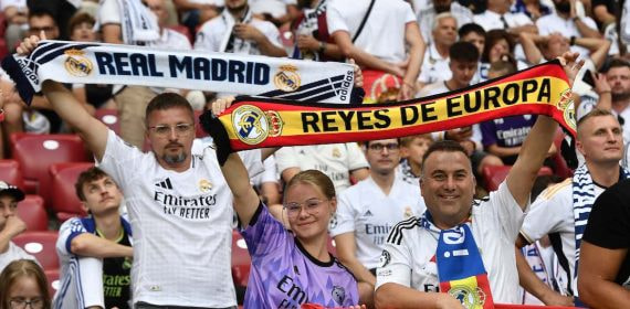 Aficionados del Real Madrid.