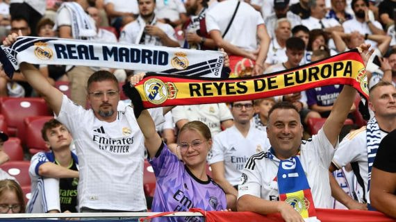 Aficionados del Real Madrid.