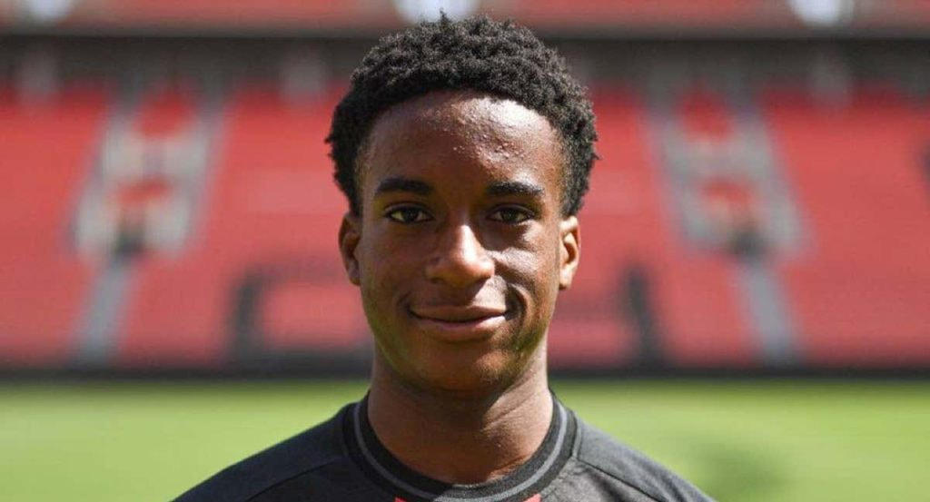 Melvin, con el Bayer Leverkusen.