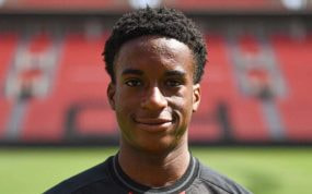 Melvin, con el Bayer Leverkusen.