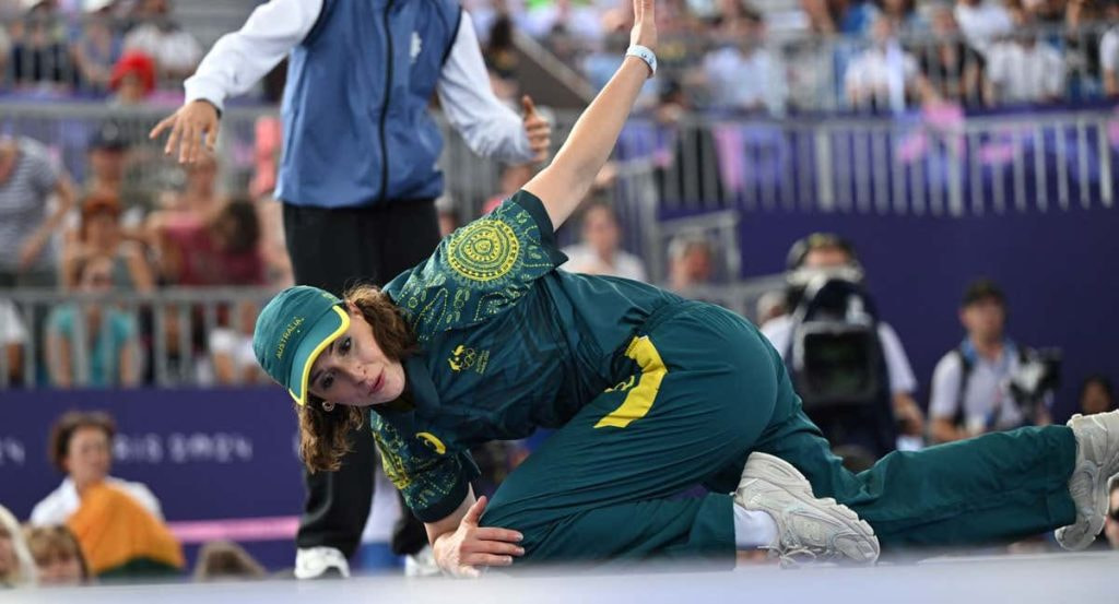 La breakdancer australiana Raygun, durante su participación en París 2024.