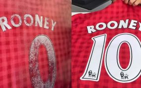 El antes y el después de la camiseta de Rooney del Manchester United.