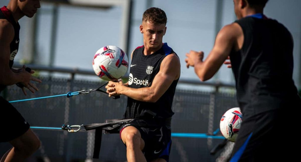 Marc Casadó en una sesión de esta pretemporada.