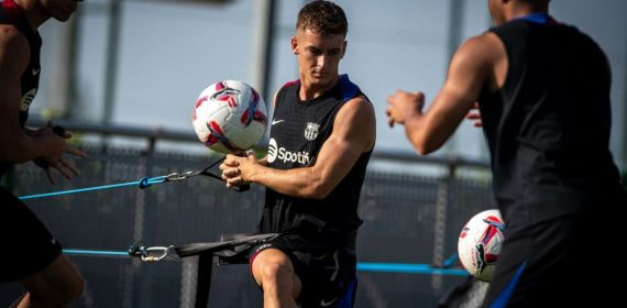 Marc Casadó en una sesión de esta pretemporada.