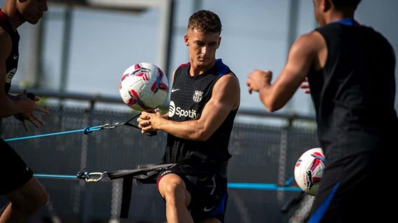 Marc Casadó en una sesión de esta pretemporada.