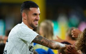 Dani Ceballos, en Las Palmas con el Real Madrid.