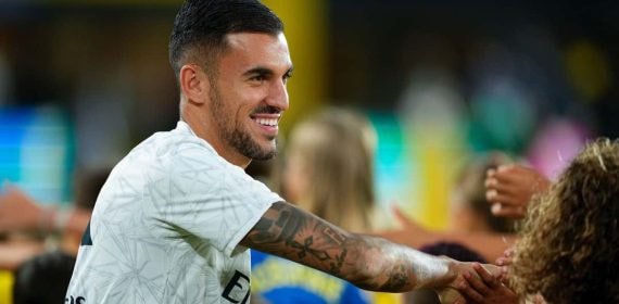 Dani Ceballos, en Las Palmas con el Real Madrid.
