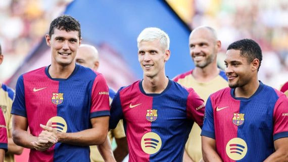Andreas Christensen y Dani Olmo, juntos en su presentación con el Barcelona.
