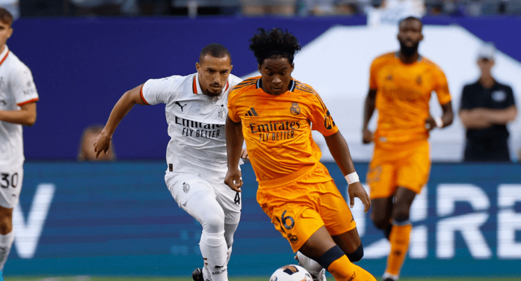 Endrick durante su debut.
