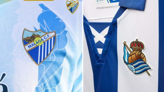 Montaje con camisetas de fútbol en España.