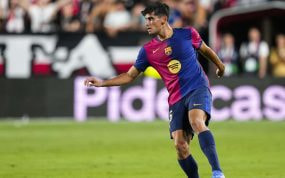 Gerard Martín, en su partido contra el Rayo Vallecano.