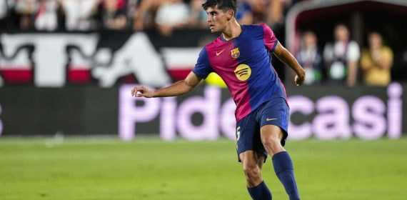 Gerard Martín, en su partido contra el Rayo Vallecano.