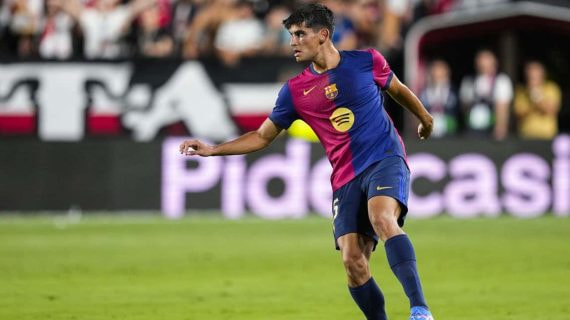 Gerard Martín, en su partido contra el Rayo Vallecano.
