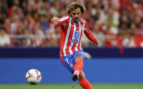 El remate de falta de Griezmann contra el Girona que termina en gol.