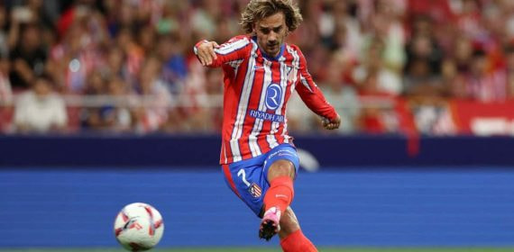 El remate de falta de Griezmann contra el Girona que termina en gol.