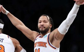 Jalen Brunson, durante un partido de los Knicks.