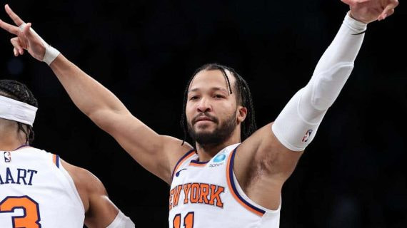 Jalen Brunson, durante un partido de los Knicks.