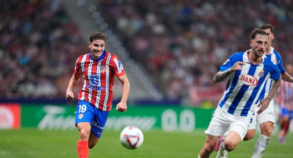 Julián Alvarez, con el Atlético de Madrid.