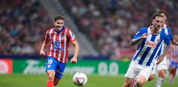 Julián Alvarez, con el Atlético de Madrid.
