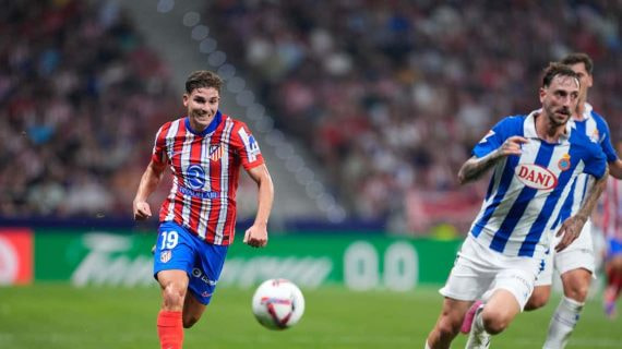 Julián Alvarez, con el Atlético de Madrid.