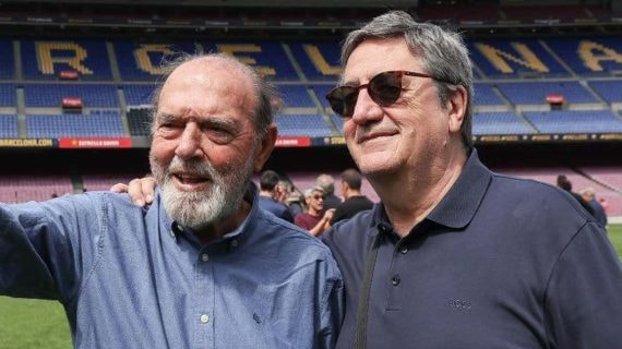 Miguel Rico, a la derecha, posa con su íntimo amigo el fotógrafo Antonio Campañá