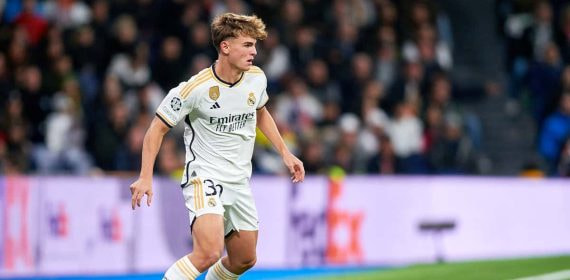Nico Paz, con el Real Madrid.