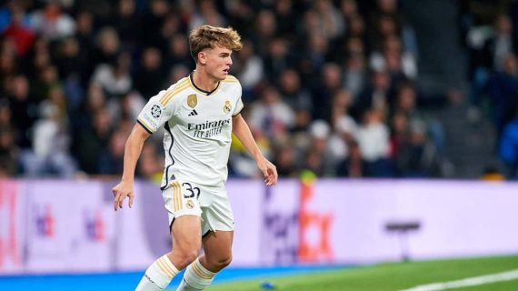 Nico Paz, con el Real Madrid.