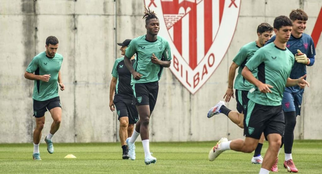 Nico se ejercita en Lezama durante esta pretemporada.
