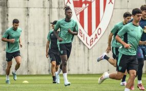 Nico se ejercita en Lezama durante esta pretemporada.