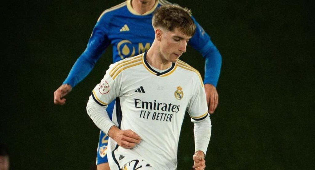 Palacios durante un partido con el Castilla la temporada pasada.