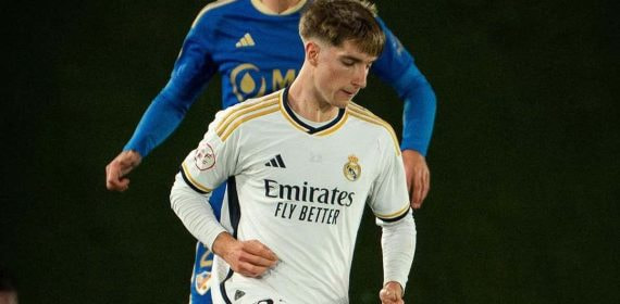 Palacios durante un partido con el Castilla la temporada pasada.