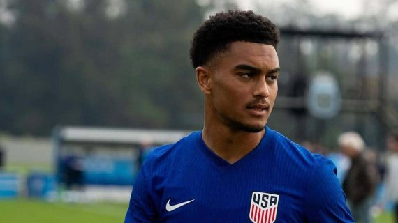 Pedro Soma, durante un entrenamiento con la selección estadounidense sub-20.