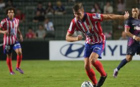 Sorloth, en la pretemporada del Atlético de Madrid.