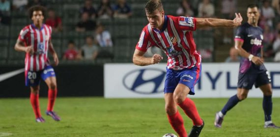 Sorloth, en la pretemporada del Atlético de Madrid.