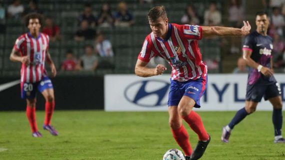 Sorloth, en la pretemporada del Atlético de Madrid.