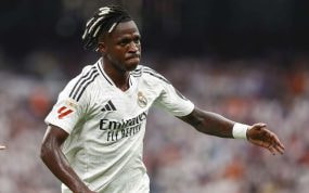 Vinicius, durante su último partido con el Real Madrid.