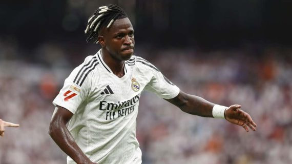 Vinicius, durante su último partido con el Real Madrid.