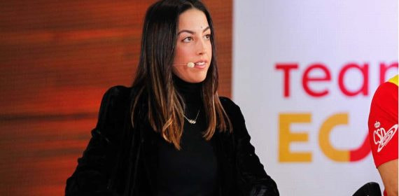Alejandra Quereda, seleccionadora nacional, en la presentación del equipo olímpico