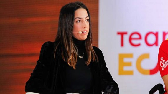 Alejandra Quereda, seleccionadora nacional, en la presentación del equipo olímpico
