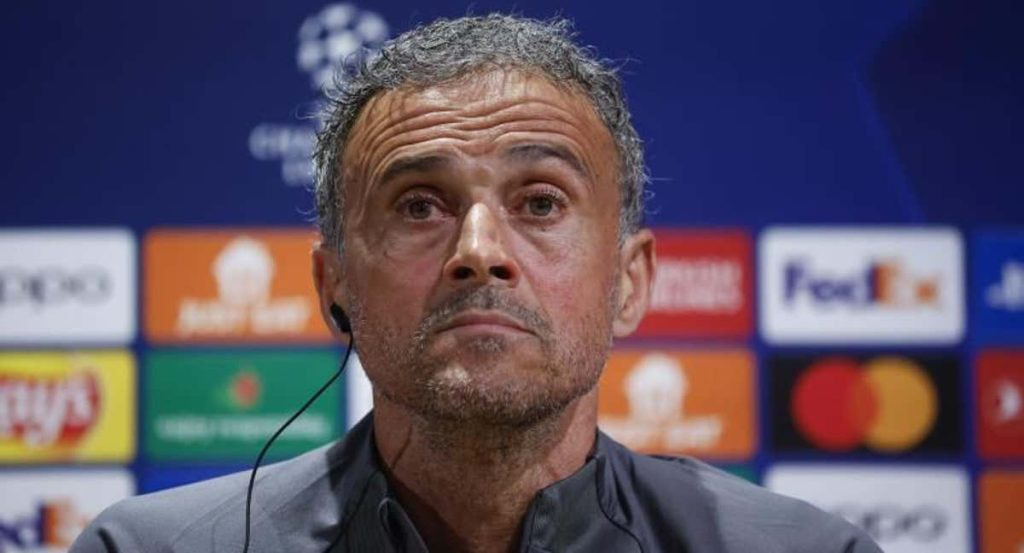 Luis Enrique durante una rueda de prensa.