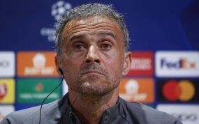 Luis Enrique durante una rueda de prensa.
