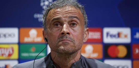 Luis Enrique durante una rueda de prensa.