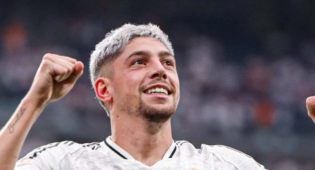 Fede Valverde, celebrando un triunfo del Real Madrid.