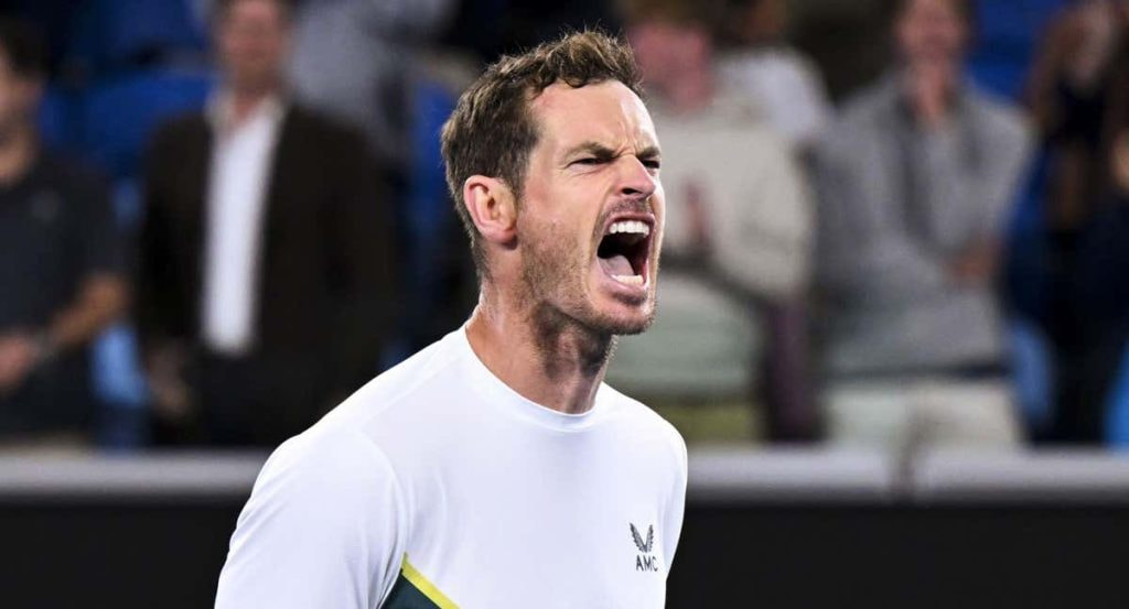 Andy Murray durante un partido en el Open de Australia.