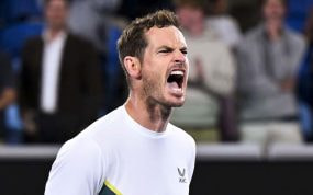 Andy Murray durante un partido en el Open de Australia.